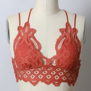Crochet Lace Bralette-Rust